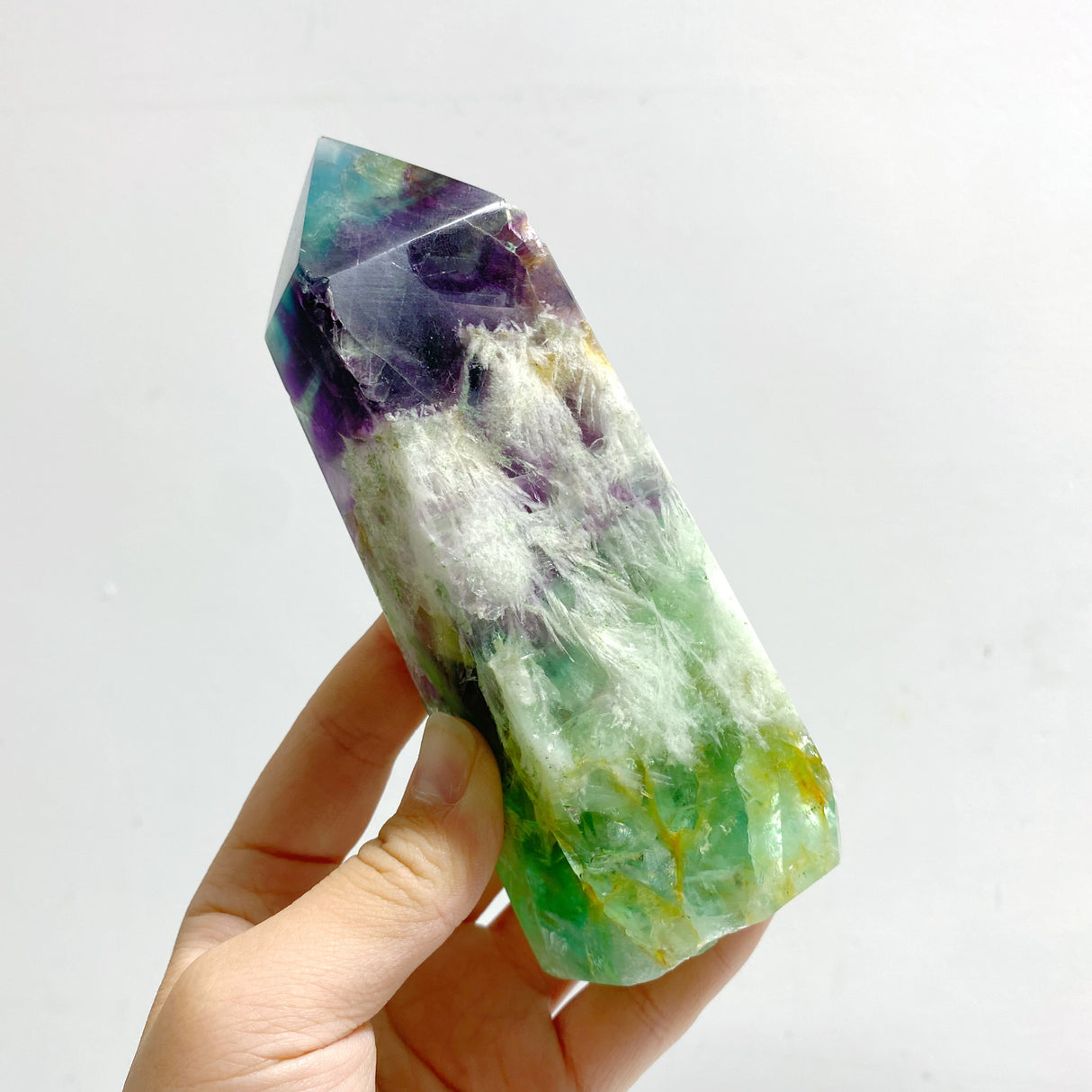 8 Pieces Feather Fluorite Four-sided Points