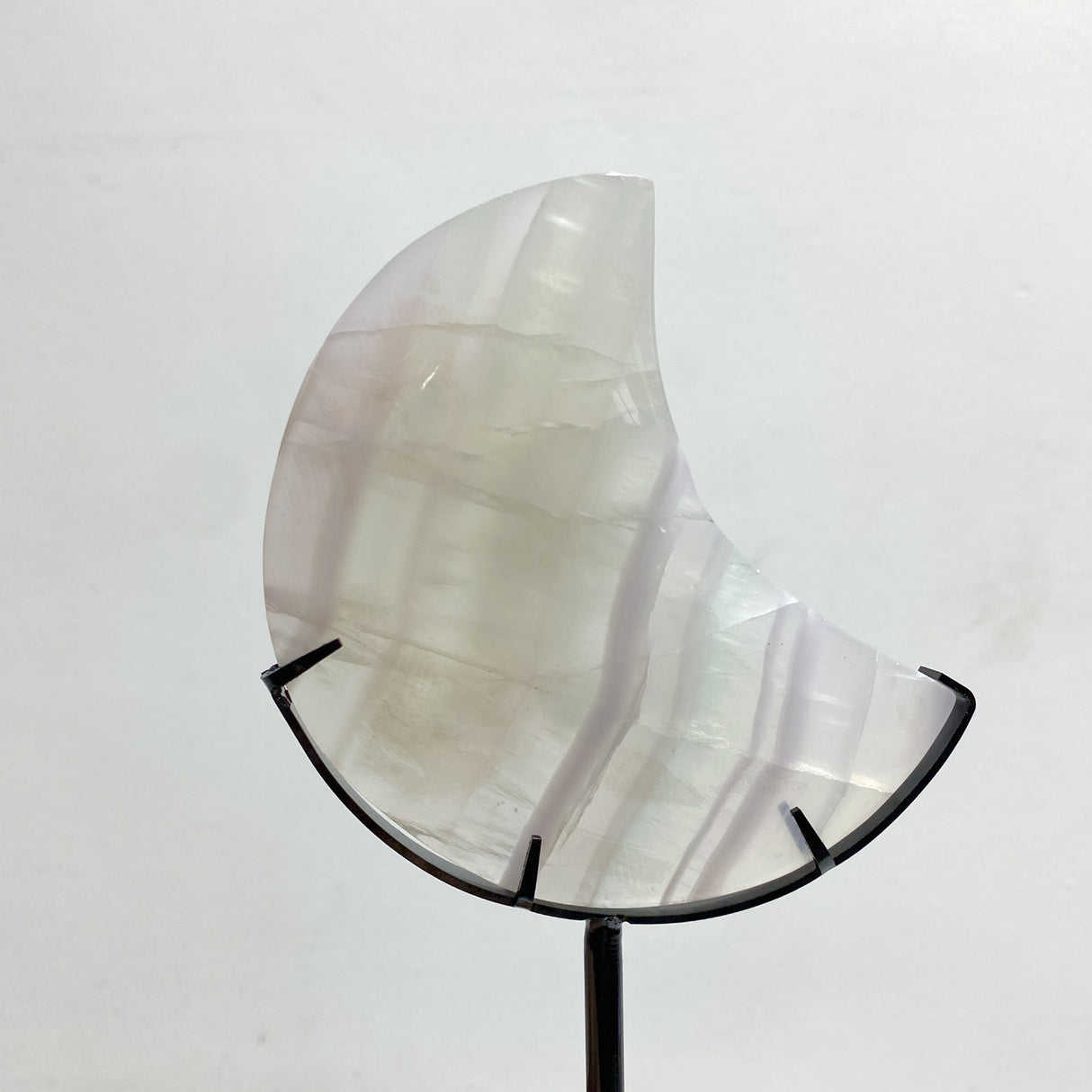 7 Pieces Fluorite Moon Carving With Stand