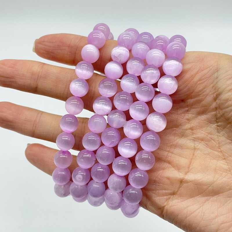 Light Purple Aura Selenite Bracelet