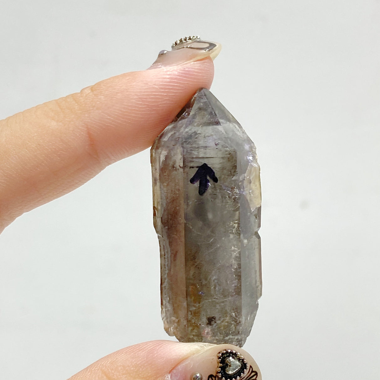 A75 Enhydro Crystal Double Point With Many Bubbles