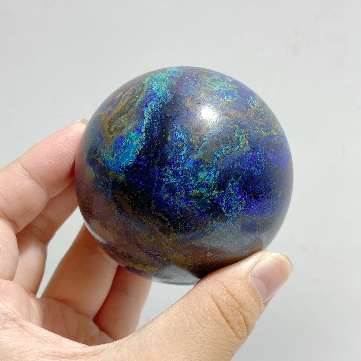 6 Pieces Azurite Mixed Malachite Spheres #2