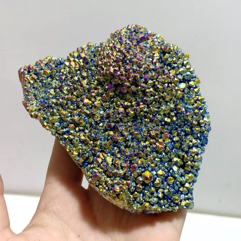 10 Pieces Aura Raw Clear Quartz Cluster Raw - Wholesale Crystals