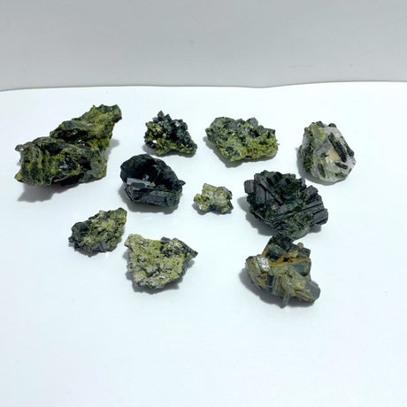 10 Pieces Green Tourmaline Specimen For Collection - Wholesale Crystals