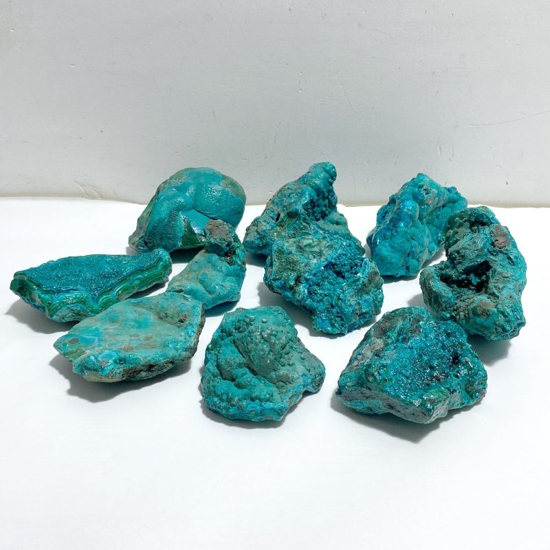 10 Pieces High Quality Chrysocolla Mixed Malachite Specimen 13 -Wholesale Crystals