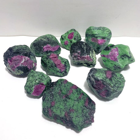 10 Pieces Large Raw Ruby Zoisite Specimen - Wholesale Crystals