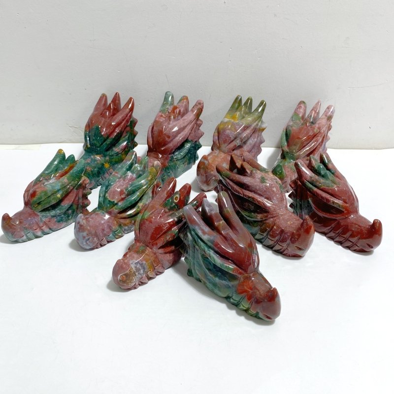 10 Pieces Ocean Jasper Dragon Head -Wholesale Crystals