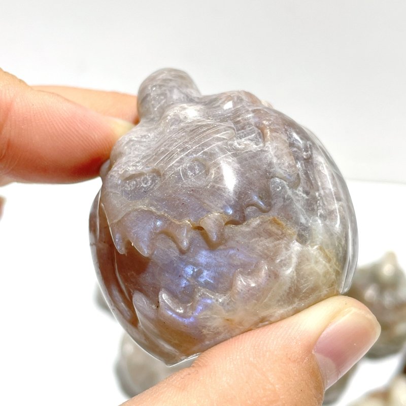 10 Pieces Sunstone Mixed Moonstone Halloween Pumpkin Face - Wholesale Crystals