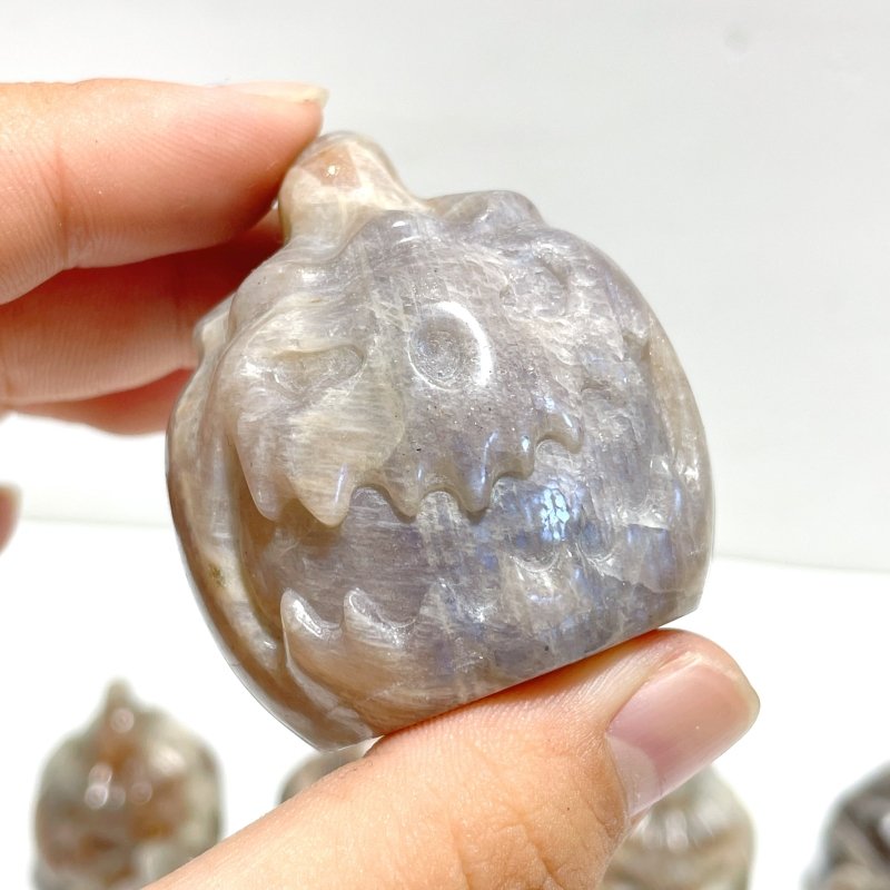 10 Pieces Sunstone Mixed Moonstone Halloween Pumpkin Face - Wholesale Crystals