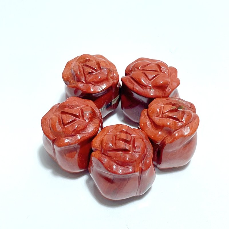 10 Types Small Rose Flower Carving Wholesale Fire Quartz Clear Quartz Yellow Calcite - Wholesale Crystals