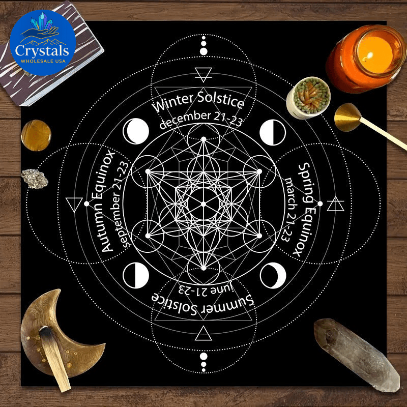 10 Zodiac Altar(1 - 2) Tarot Tablecloth - Wholesale Crystals