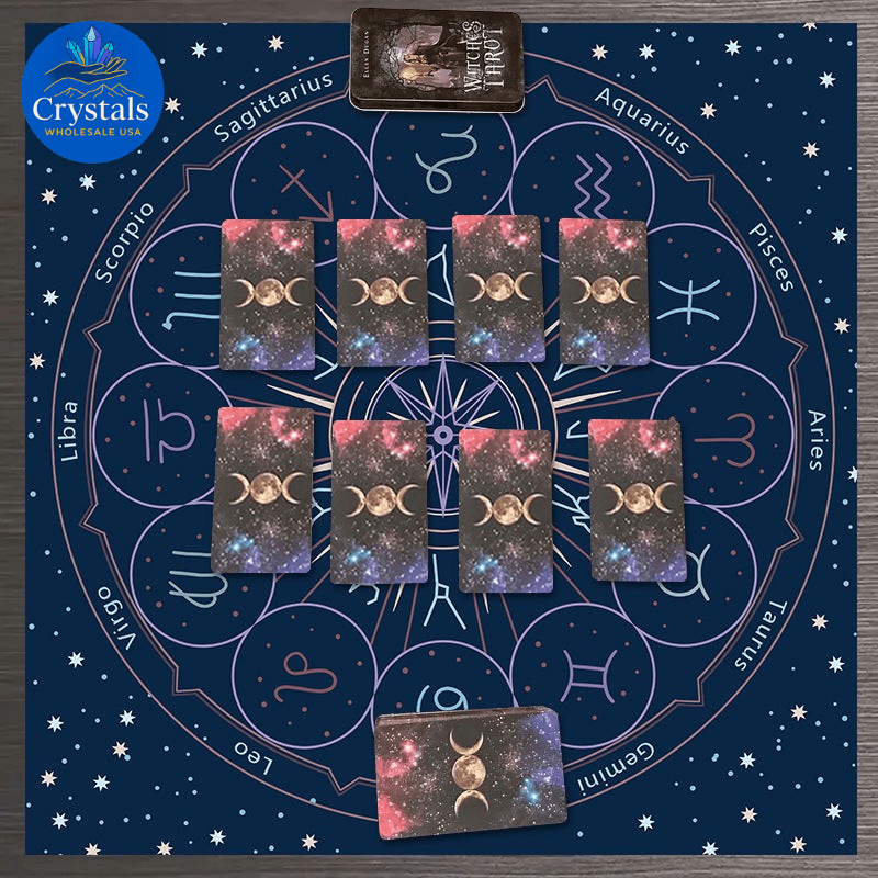10 Zodiac Altar(1 - 2) Tarot Tablecloth - Wholesale Crystals
