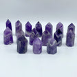 1.1 - 1.9in Mini Chevron Amethyst Tower Point Crystal Wholesale - Wholesale Crystals