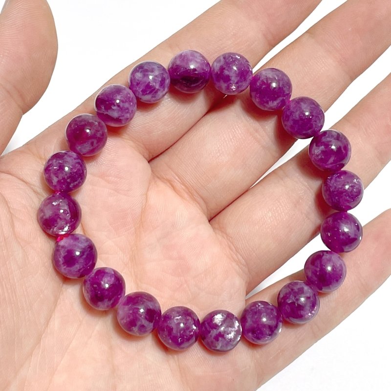 11 Pieces Beautiful Spark Lepidolite High Quality Bracelets (HGUB26) - Wholesale Crystals