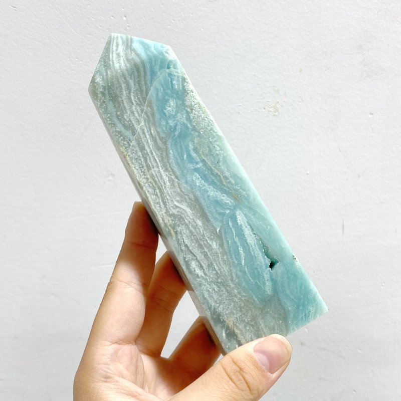 11 Pieces Caribbean Calcite Four-Sided Points -Wholesale Crystals