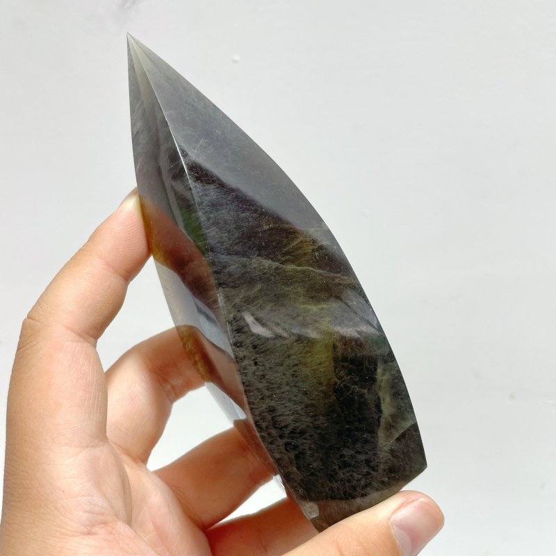 11 Pieces Large Rainbow Fluorite Mixed Color Flame High Quality - Wholesale Crystals