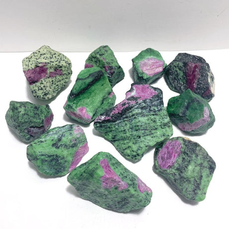 11 Pieces Large Raw Ruby Zoisite Specimen - Wholesale Crystals