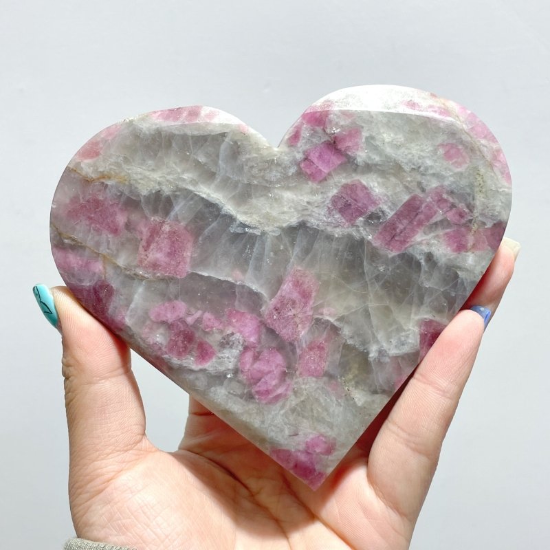 11 Pieces Large Red Tourmaline Heart - Wholesale Crystals