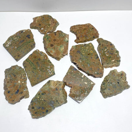11 Pieces Peacock Eye Rain Forest Jasper Slab - Wholesale Crystals