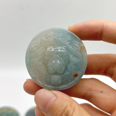 11 Pieces Trolleite Stone Lion Head Crystal Carving - Wholesale Crystals