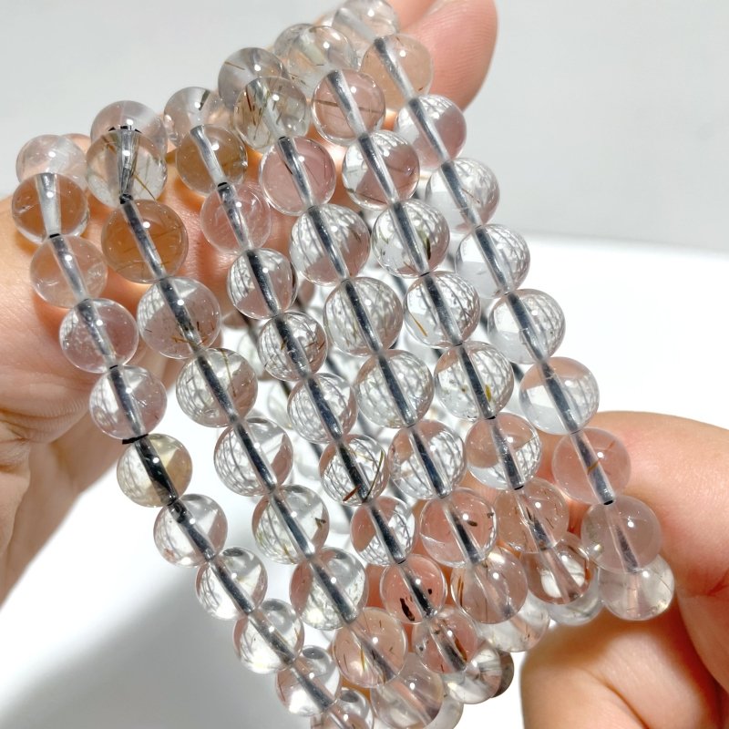 12 Pieces 8mm Rutile Quartz Bracelet Closeout - Wholesale Crystals