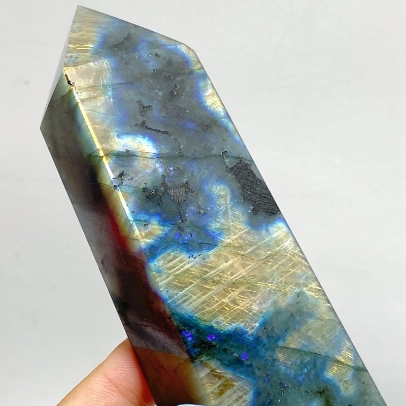 12 Pieces Flash Labradorite Four - Sided Tower - Wholesale Crystals