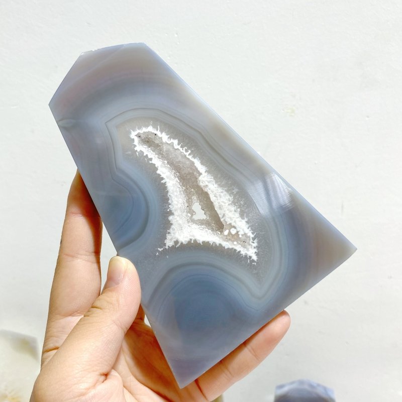12 Pieces Geode Druzy Agate Four - sided Tower Point - Wholesale Crystals