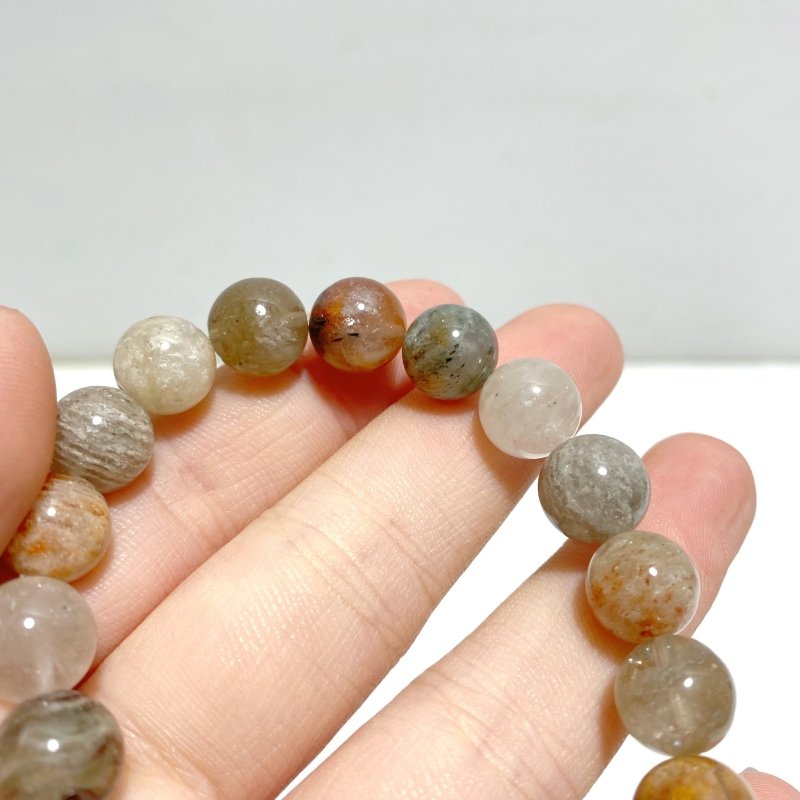 12 Pieces Thousand Layer Garden Quartz Bracelets - Wholesale Crystals