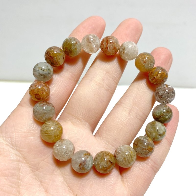 12 Pieces Thousand Layer Garden Quartz Bracelets - Wholesale Crystals