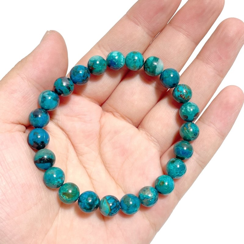 13 Pieces 8mm Chrysocolla Bracelets - Wholesale Crystals