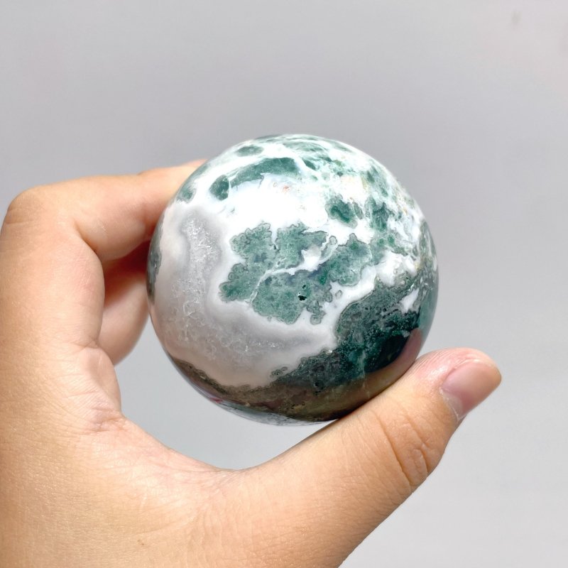 13 Pieces Beautiful Moss Agate Spheres - Wholesale Crystals