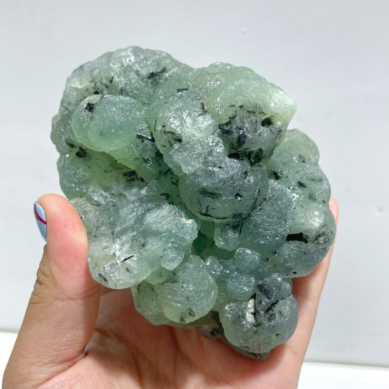 13 Pieces Beautiful Prehnite Mixed Green Tourmaline Raw Stone Specimen - Wholesale Crystals