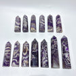 13 Pieces High Quality Chevron Amethyst Tower Points -Wholesale Crystals