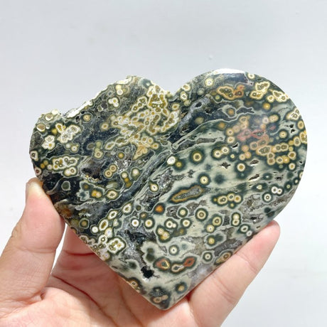 13 Pieces Large 8th Vein Ocean Jasper Heart 2 - Wholesale Crystals
