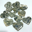 13 Pieces Large 8th Vein Ocean Jasper Heart 3 - Wholesale Crystals
