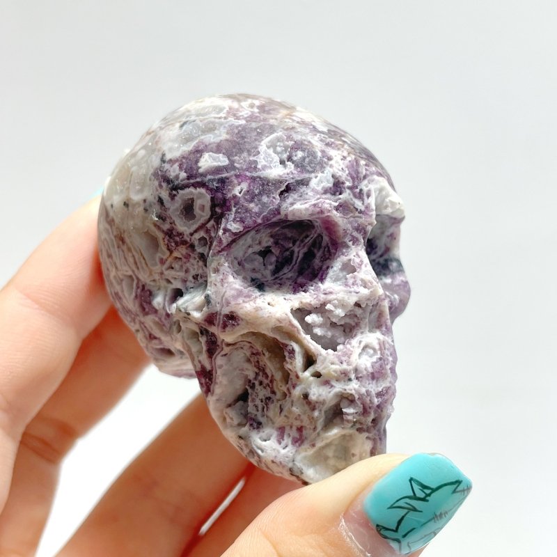 13 Pieces Purple Fluorite Skull Carving - Wholesale Crystals