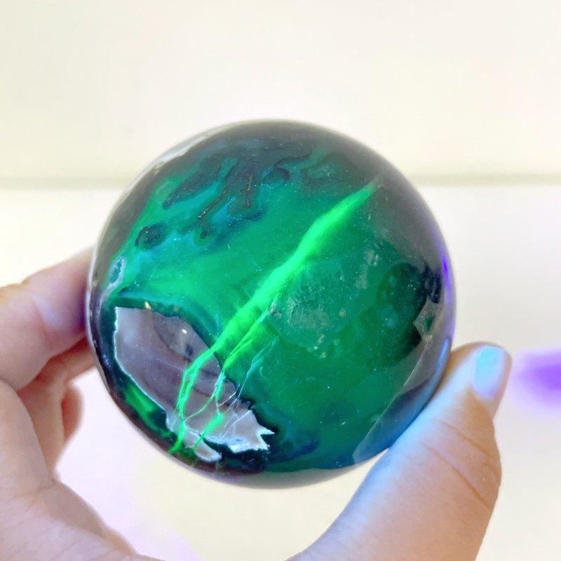 13 Pieces Volcano Agate Spheres Balls(UV - Reactive) - Wholesale Crystals