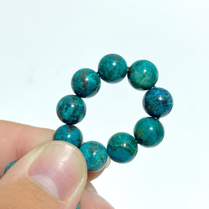 14 Pieces 8mm Chrysocolla Bracelets - Wholesale Crystals