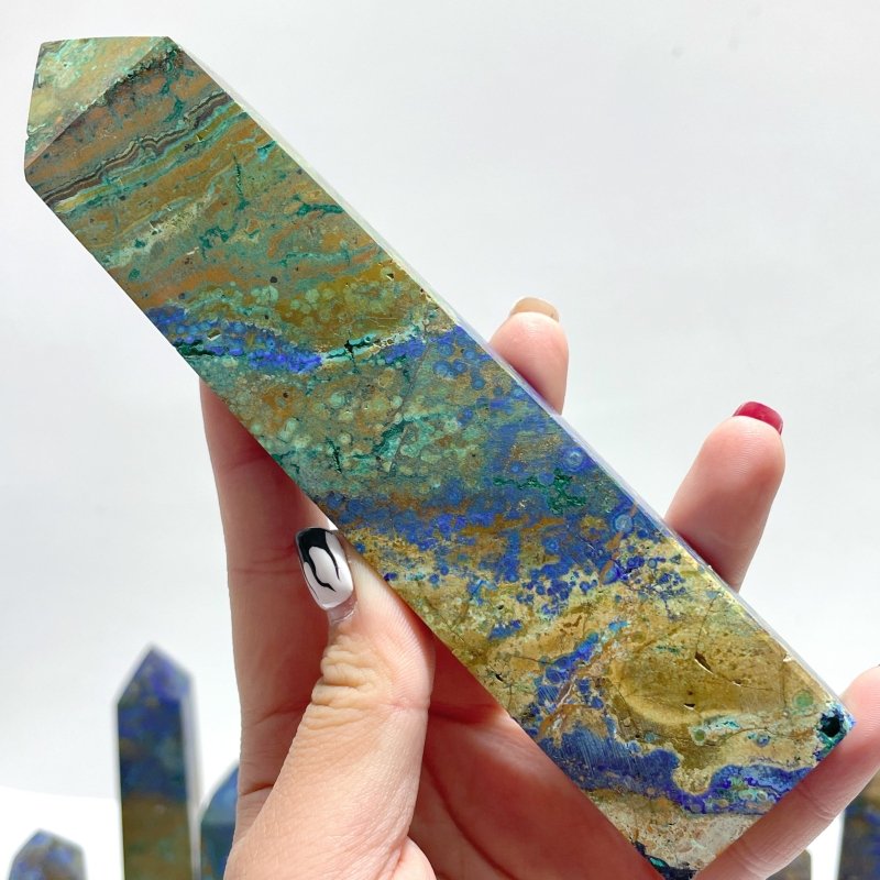 14 Pieces Unique Azurite Tower Point - Wholesale Crystals