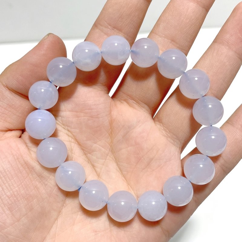 15 Pieces Blue Chalcedony Bracelets - Wholesale Crystals