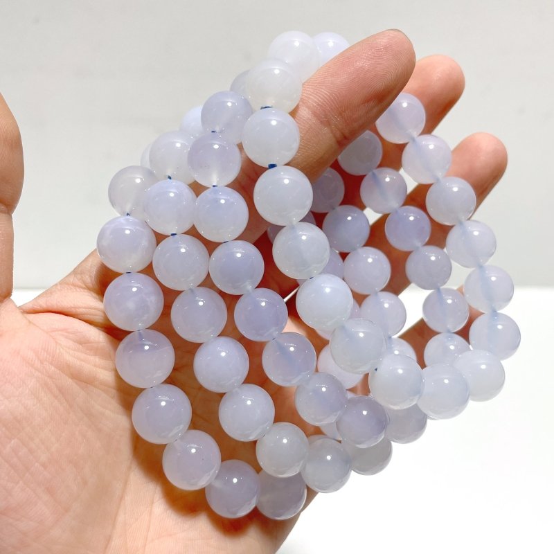 15 Pieces Blue Chalcedony Bracelets - Wholesale Crystals