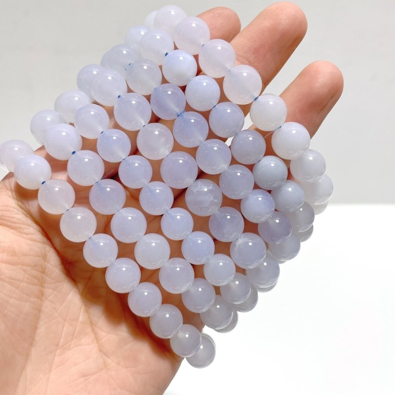 15 Pieces Blue Chalcedony Bracelets - Wholesale Crystals