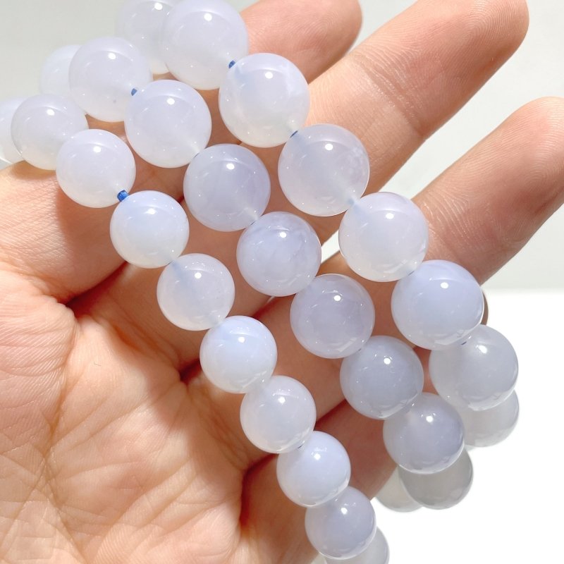 15 Pieces Blue Chalcedony Bracelets - Wholesale Crystals