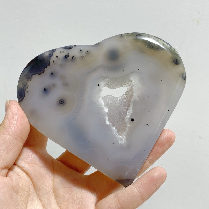 15 Pieces Geode Agate Heart -Wholesale Crystals