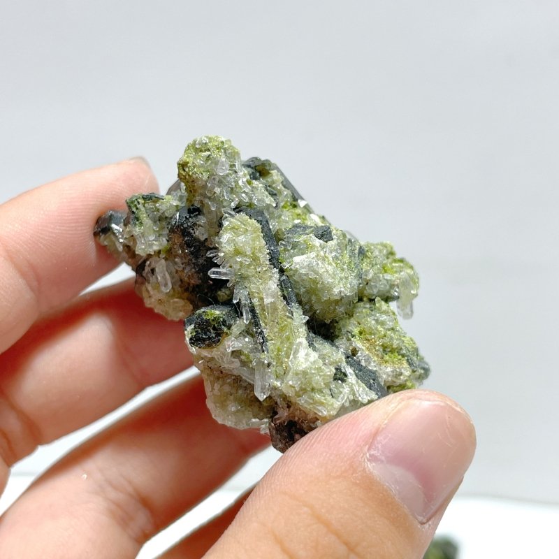 15 Pieces Raw Green Tourmaline Specimen For Collection - Wholesale Crystals