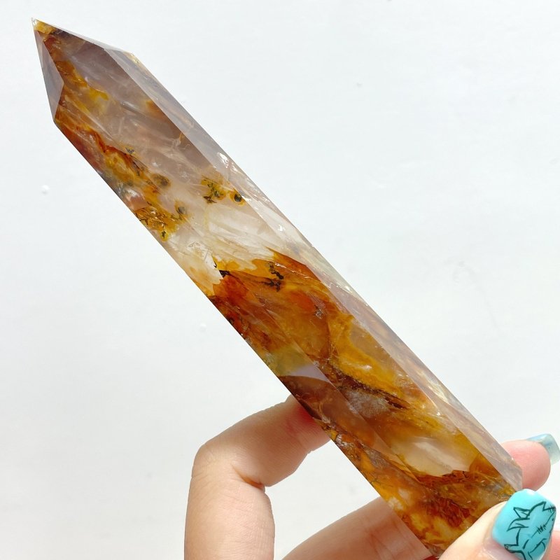 15CM Golden Hematoid Quartz Tower Point Wholesale - Wholesale Crystals