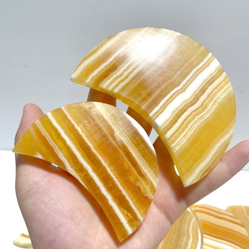 16 Pieces Beautiful Yellow Calcite Moon - Wholesale Crystals