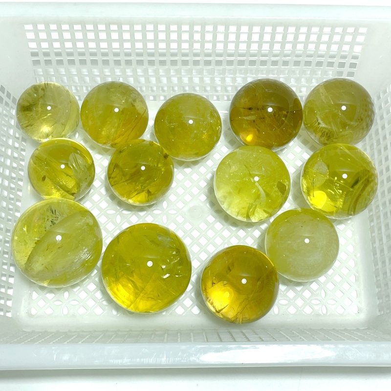 17 Pieces Citrine Crystal With Rainbow Spheres - Wholesale Crystals