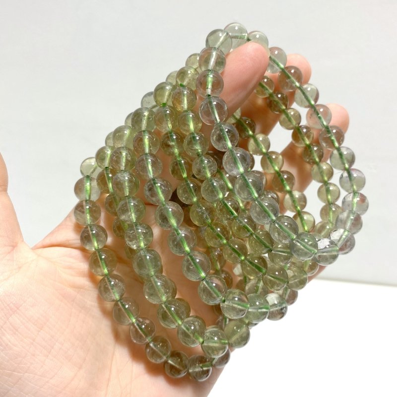 17 Pieces Green Amethyst Bracelets - Wholesale Crystals