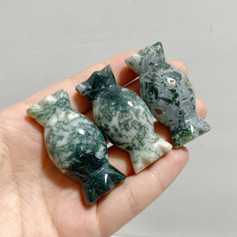 17 Types 5cm Candy Carving Wholesale Green Aventurine Tiger Eye Howlite Closeout -Wholesale Crystals