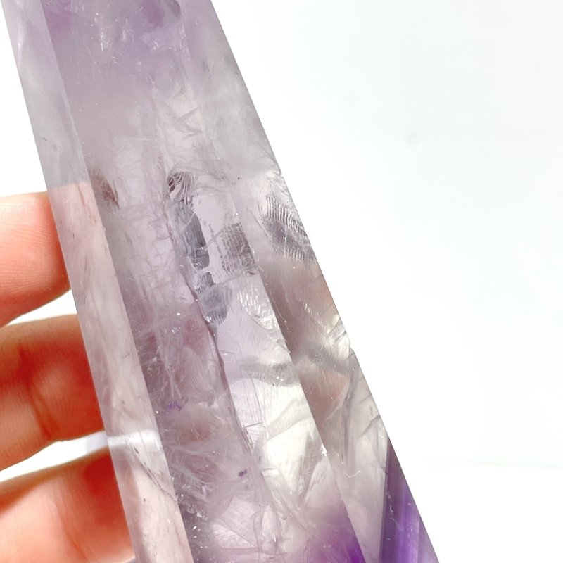 18 Pieces God's Fingerprint Amethyst Light Purple Tower Point - Wholesale Crystals